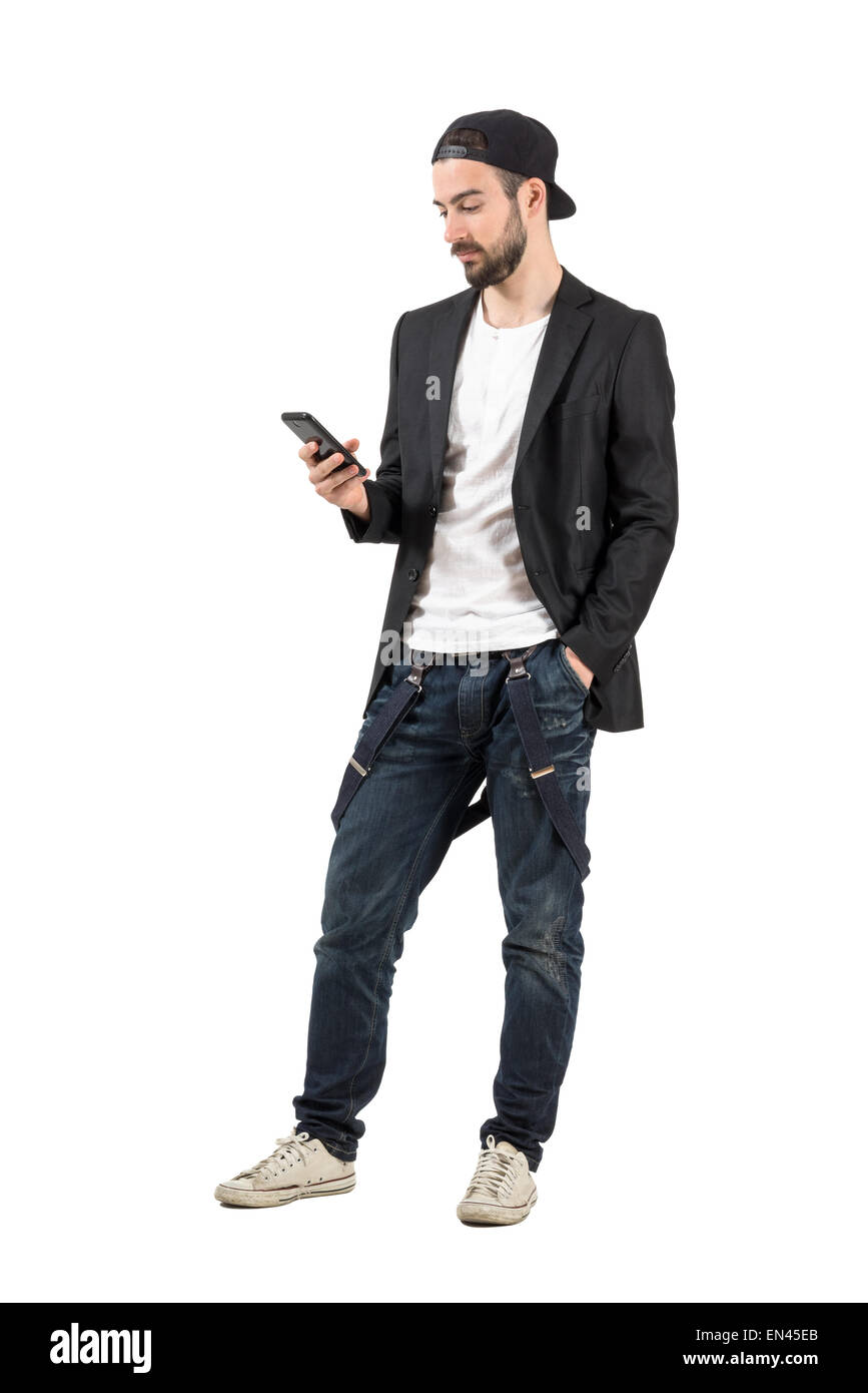 Man wearing baseball cap backwards hires stock photography and images