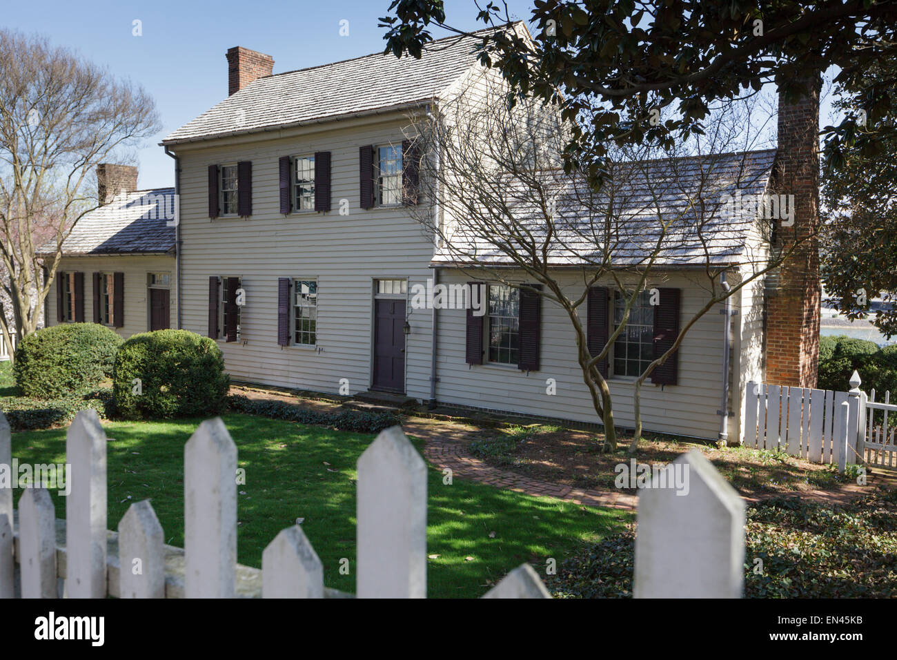 Blount Mansion, 1792, first frame house in Knoxville, Tennessee Stock