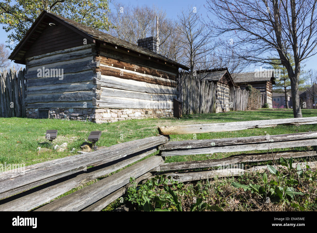 James White Fort is oldest home in Knoxville, Tennessee. Stock Photo
