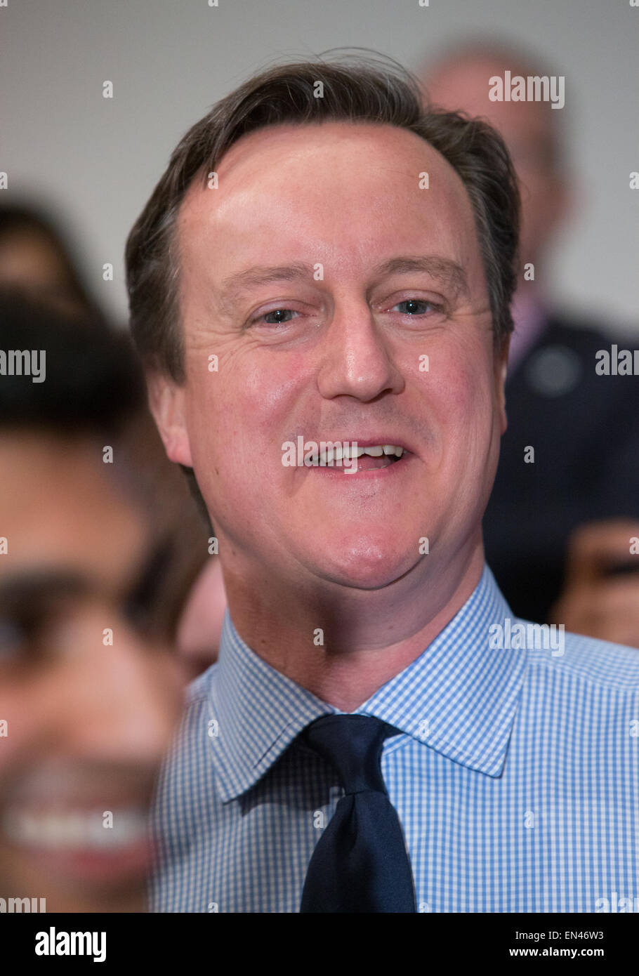 Prime minister,David Cameron,campaigning for the Conservative party in the City of London Stock Photo