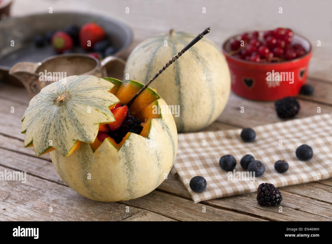 French Melons Soft Fruits Stock Photo Alamy