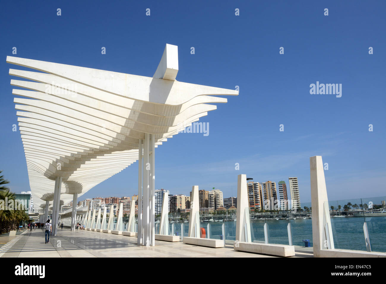Malaga promenade in Spain modern architecture Stock Photo