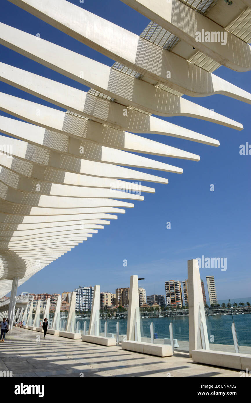 Malaga promenade in Spain modern architecture Stock Photo