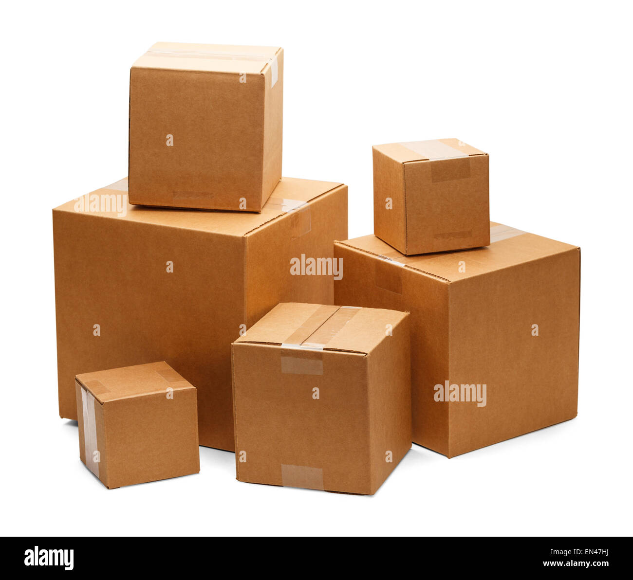 Cardboard pile on corrugated cardboard hires stock photography and