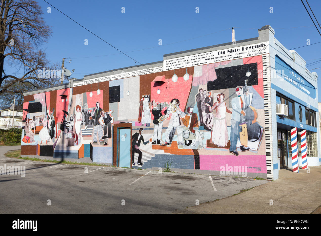 Mural honoring nine Chattanooga blues legends including Bessie Smith