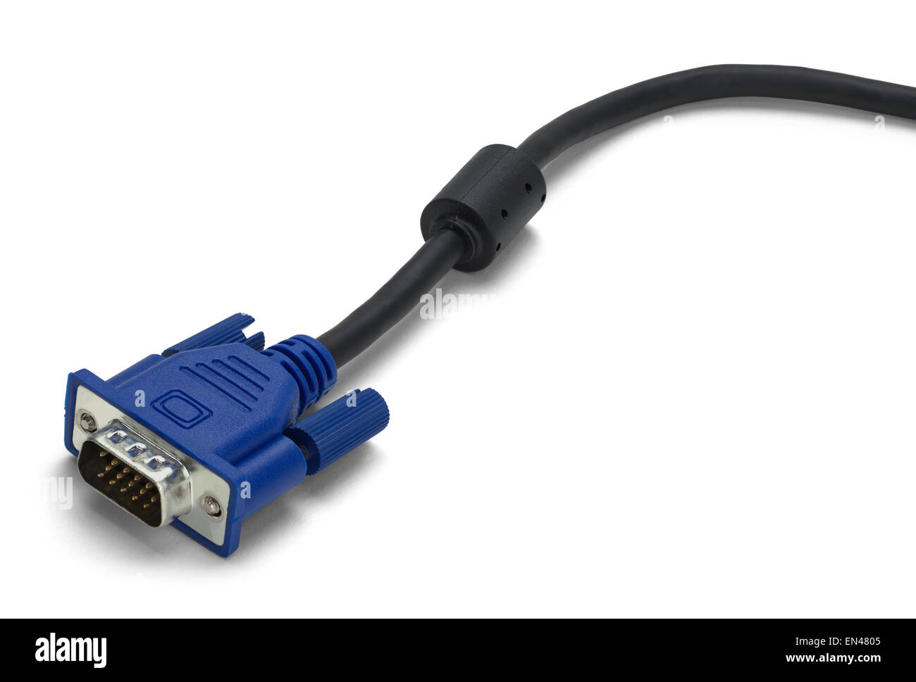 Monitor Computer Cable Isolated on a White Background Stock Photo Alamy