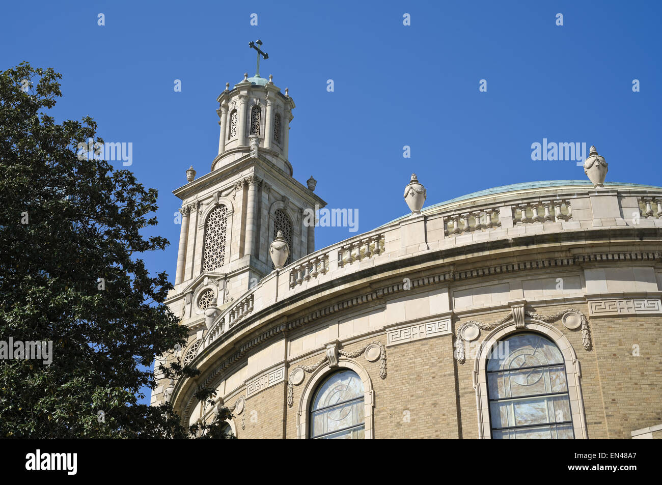 First Baptist Church on Fifth Street in Winston Salem, NC Stock Photo