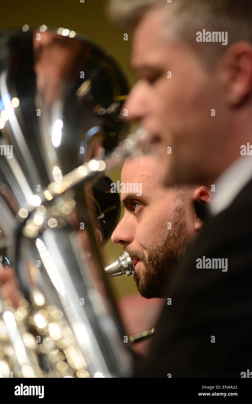 Grimethorpe Colliery Band in concert, Barnsley, UK. Picture: Scott Bairstow/Alamy Stock Photo