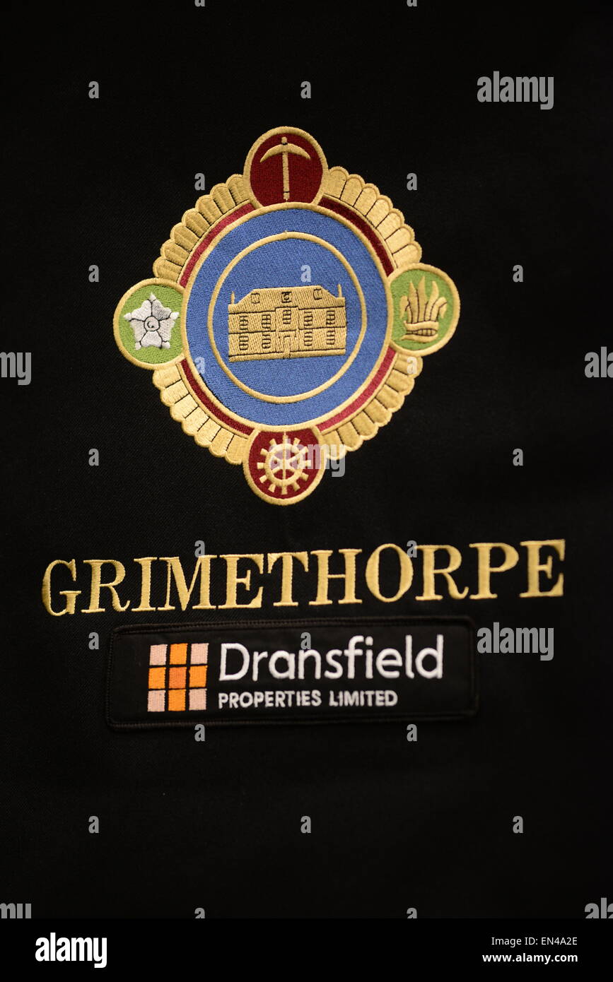Grimethorpe Colliery Band logo, Barnsley, UK. Picture: Scott Bairstow/Alamy Stock Photo