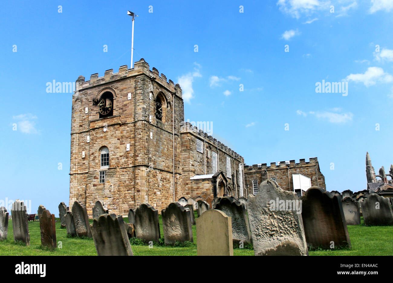 Saint Marys church in Whitby, North Yorkshire, England. Stock Photo