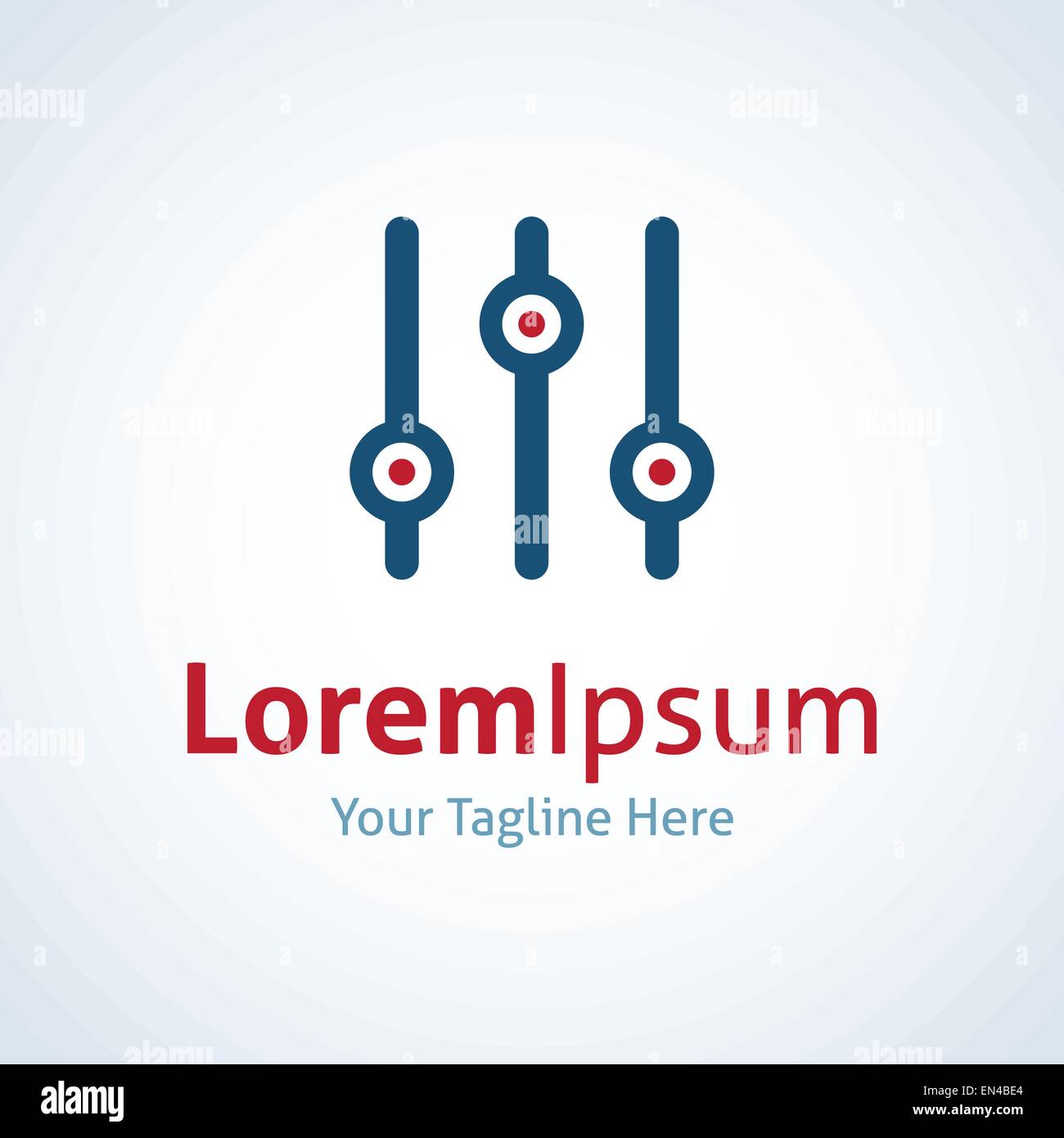 Music button equalizer dark and red vector logo icon Stock Vector Image