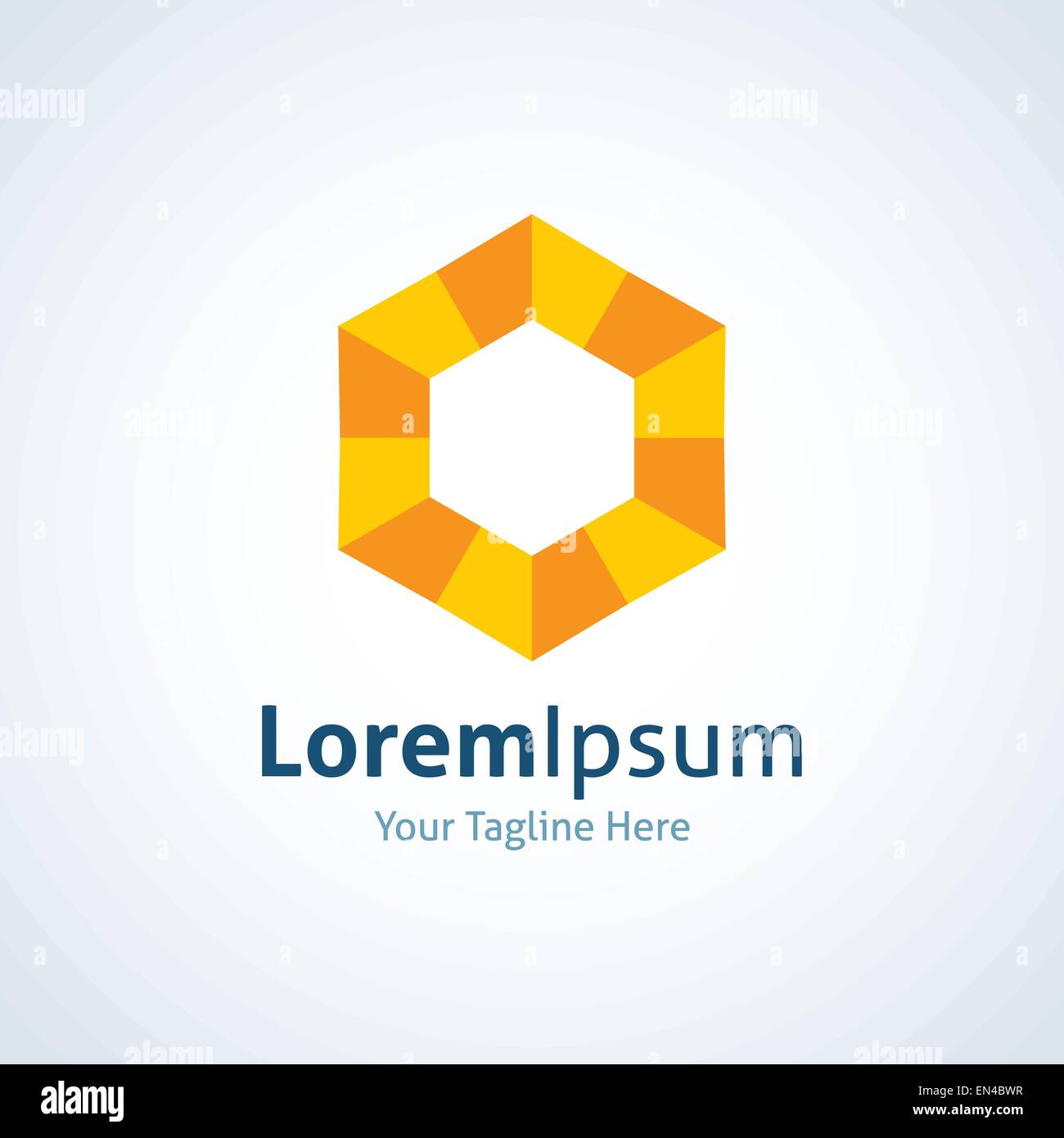 Sun light rays hexagon shape vector logo icon Stock Vector Image & Art ...