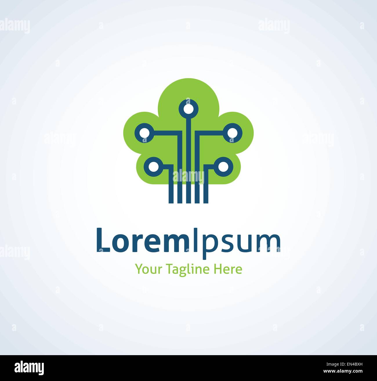 Technology bridge circuit tree integration vector logo icon Stock ...