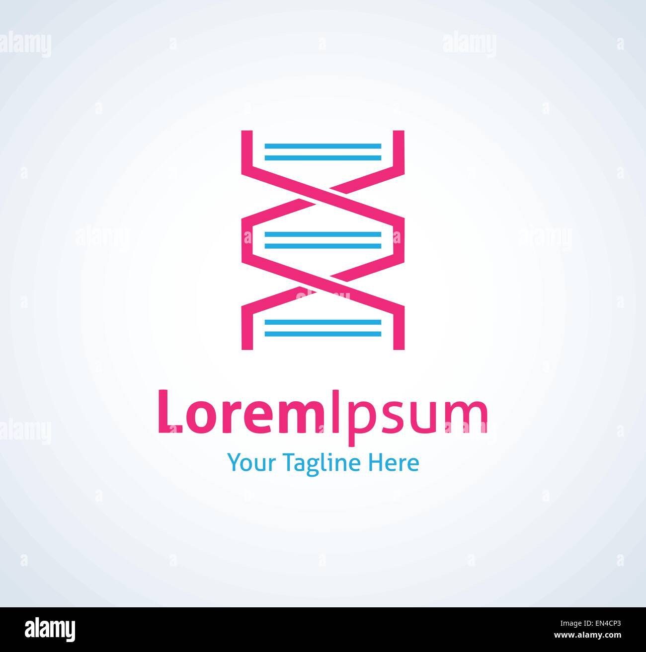 DNA code chain straight spiral vector logo icon Stock Vector Image ...
