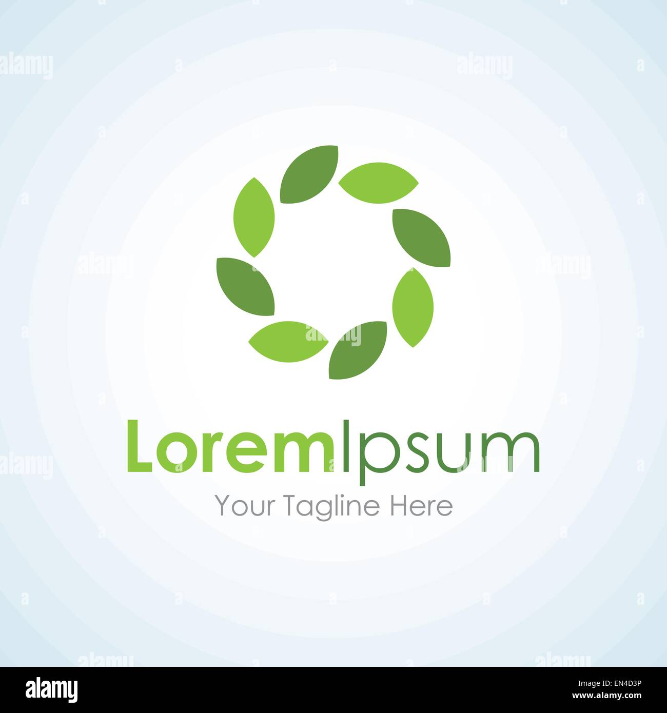 Green leaf eco nature circle concept elements icon logo Stock Vector ...