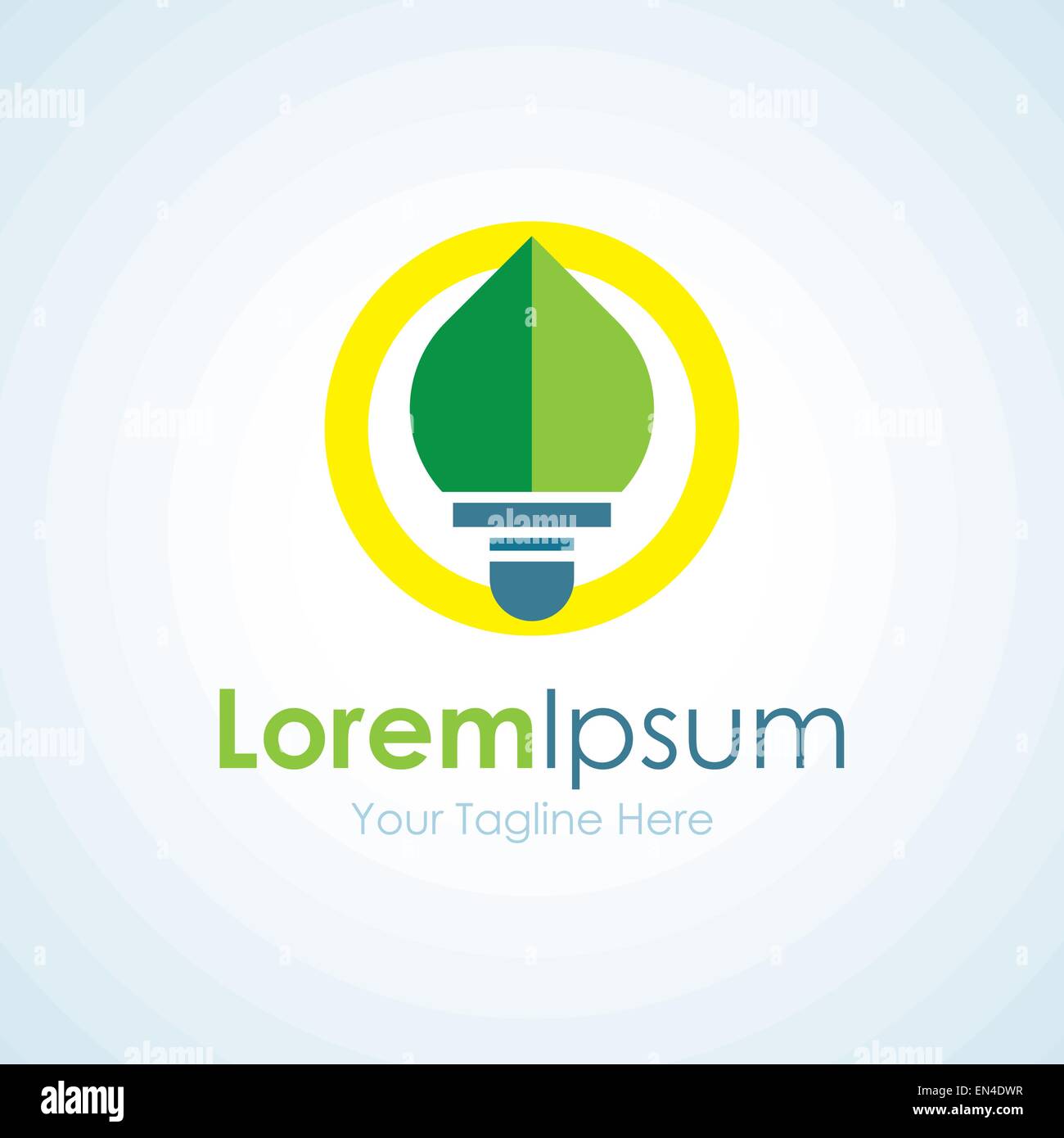 Green light bulb leaf idea element icons business logo Stock Vector ...