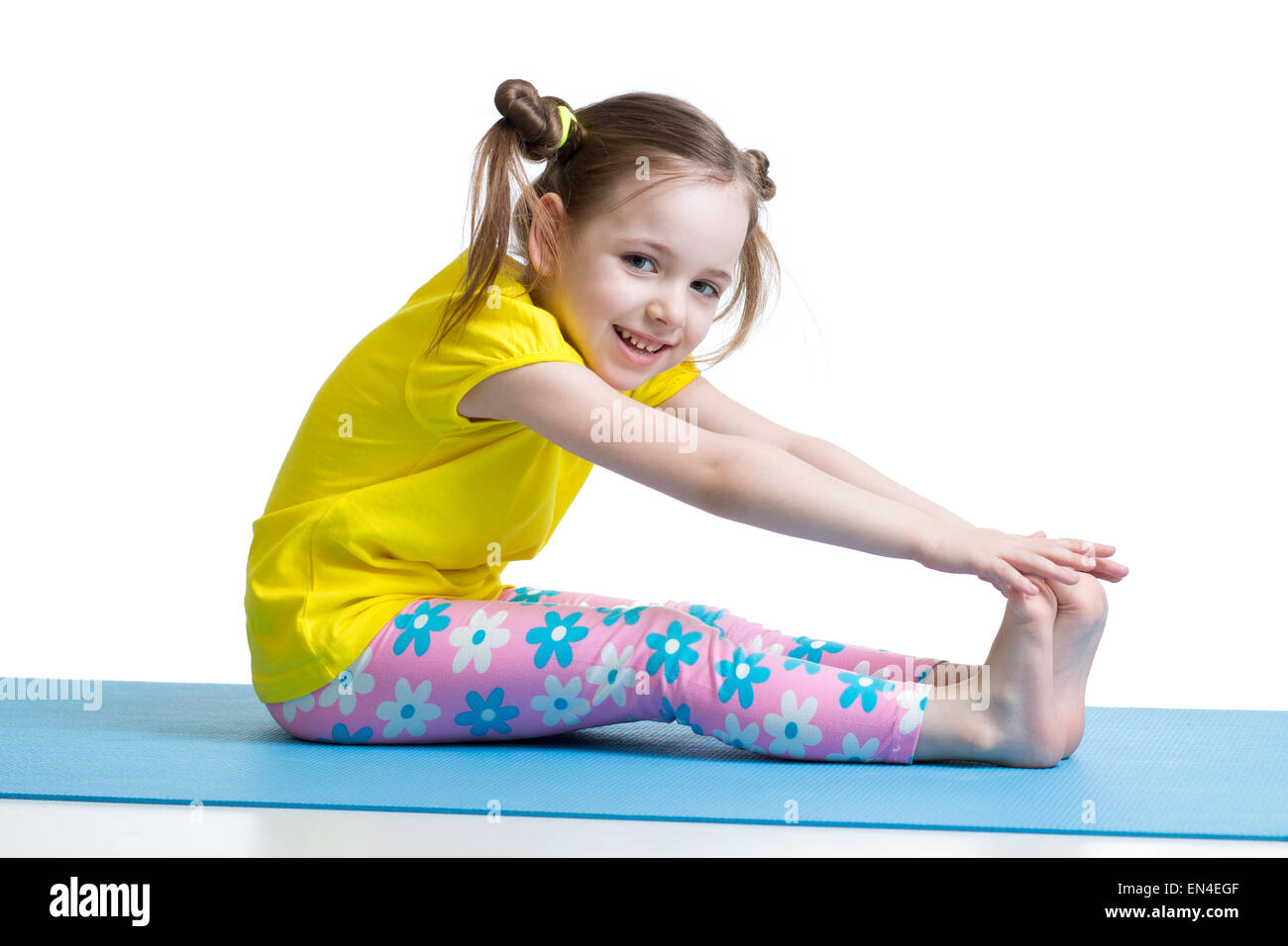 Kid doing fitness exercises Stock Photo - Alamy