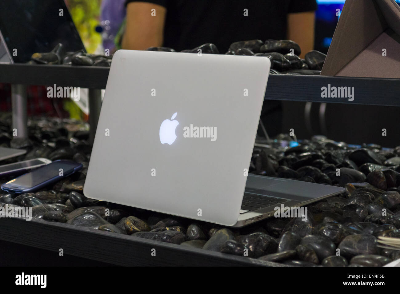 BERLIN - SEPTEMBER 09, 2012: Apple MacBook Air. Internationale Funkausstellung Berlin (International radio exhibition Berlin). Stock Photo