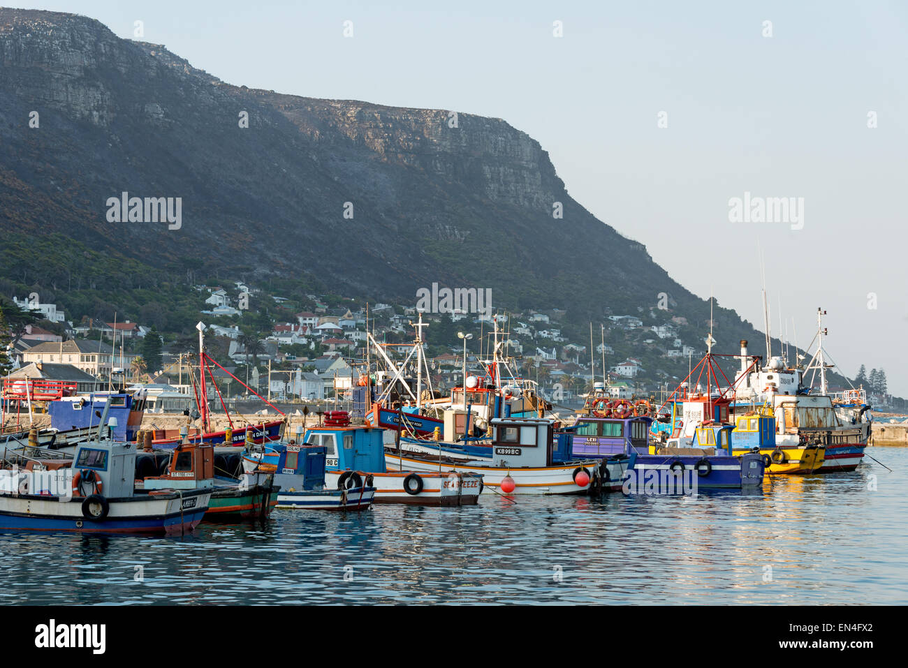 Fishing boats in harbour, Simon’s Town (Simonstad), Cape Peninsula, Western Cape Province