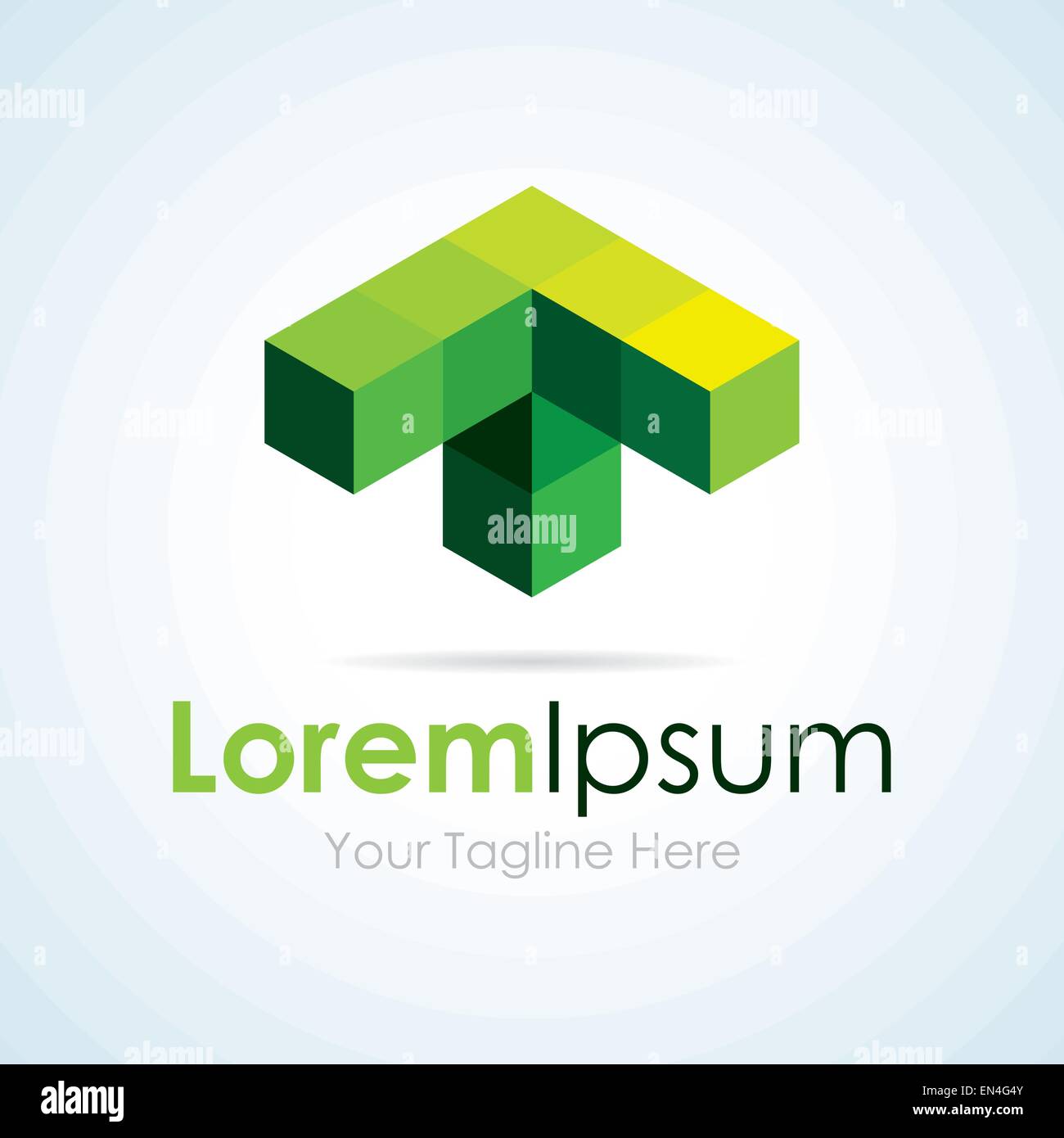 Green arrow up in cubes assembly simple business icon logo Stock Vector ...