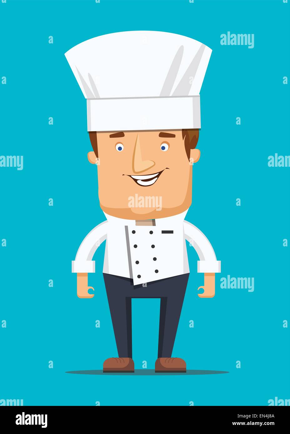 Chief chef cook in kitchen luxury restaurant in uniform illustration Stock Vector