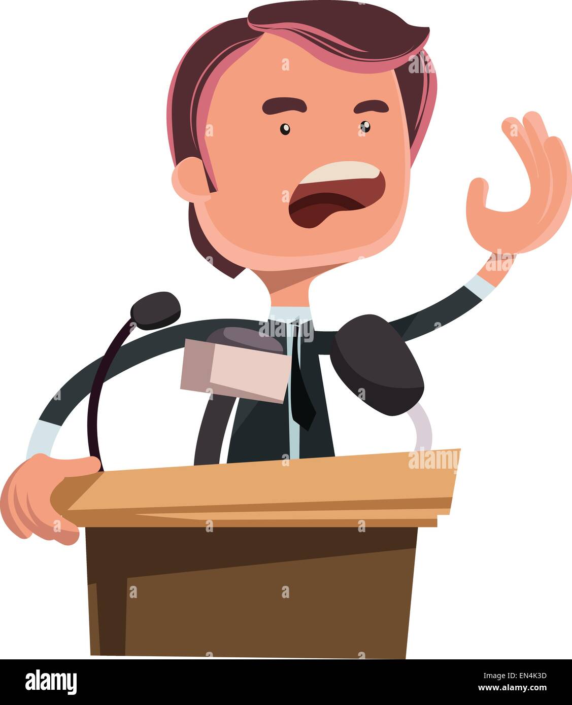 Politician giving speech vector illustration cartoon character Stock Vector  Image & Art - Alamy