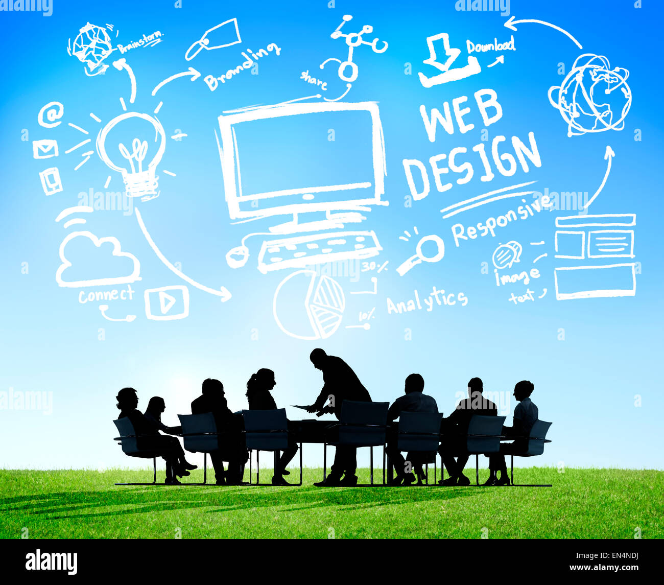 Content Creativity Digital Graphic Layout Webdesign Webpage Concept Stock Photo