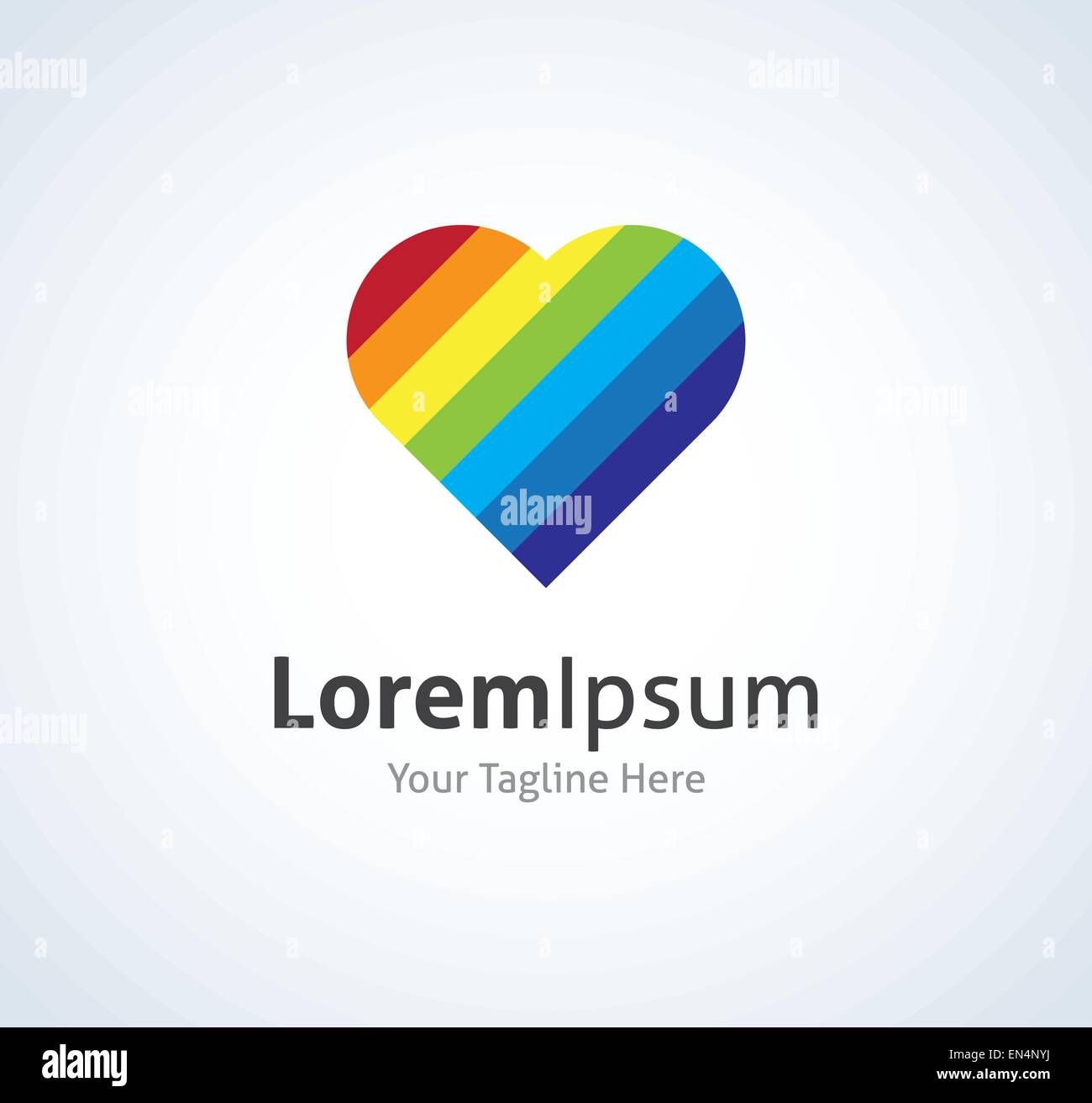 Rainbow heart shape love vector logo icon Stock Vector Image & Art - Alamy