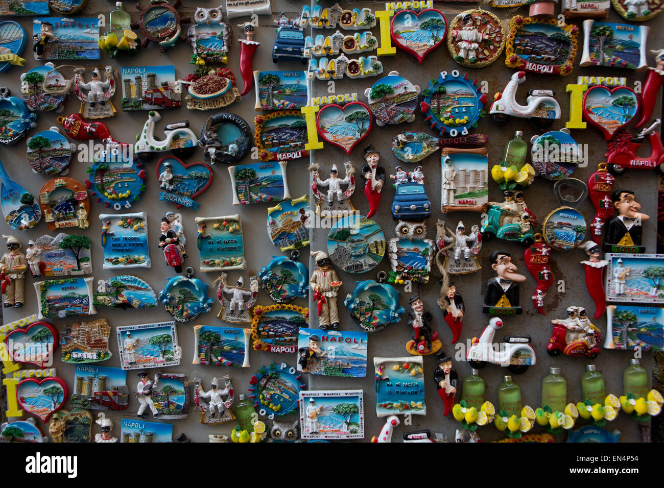 Souvenir shops in presepi street in naples Stock Photo Alamy