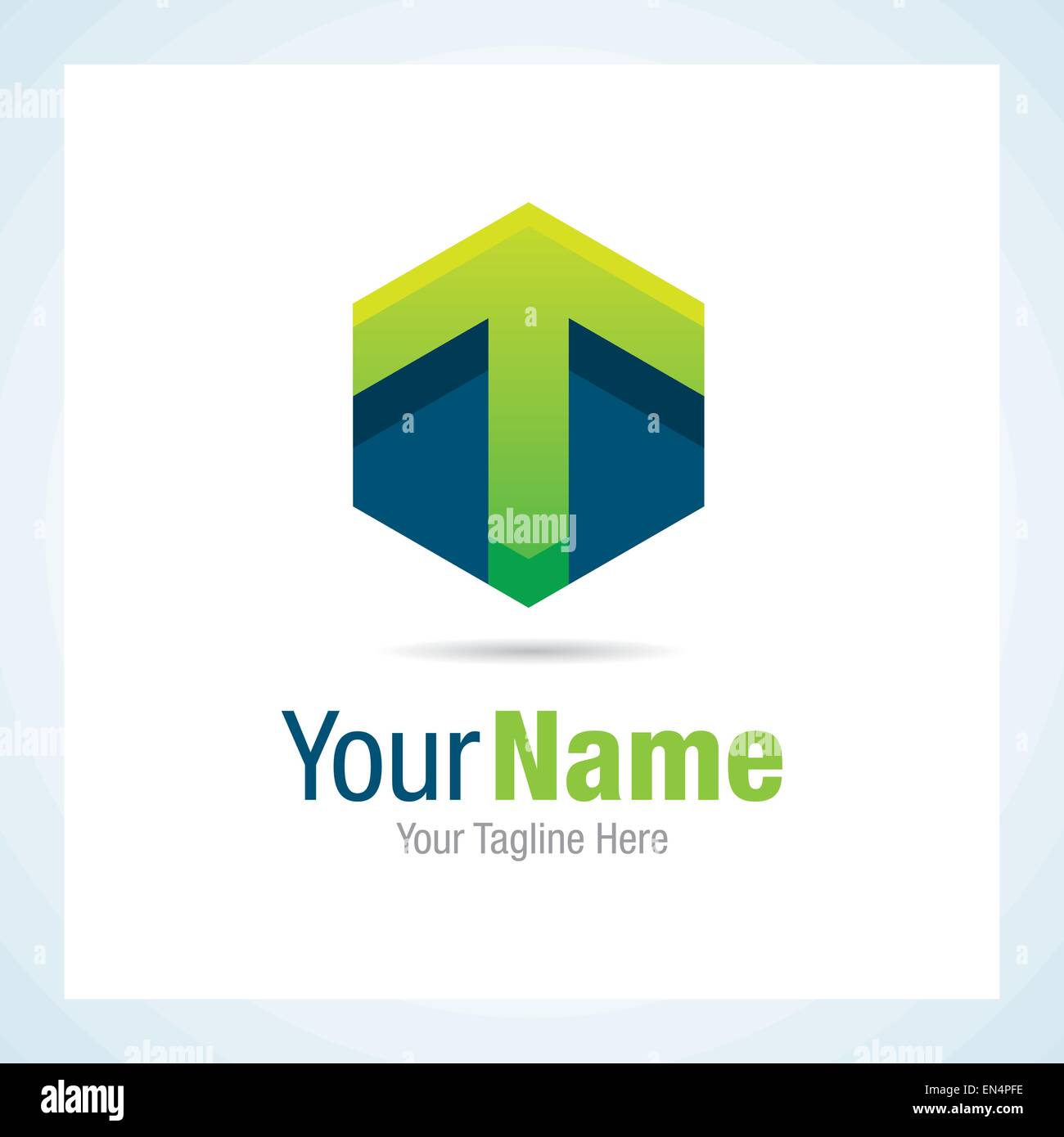Green arrow hexagon shape business graphic design logo icon Stock ...