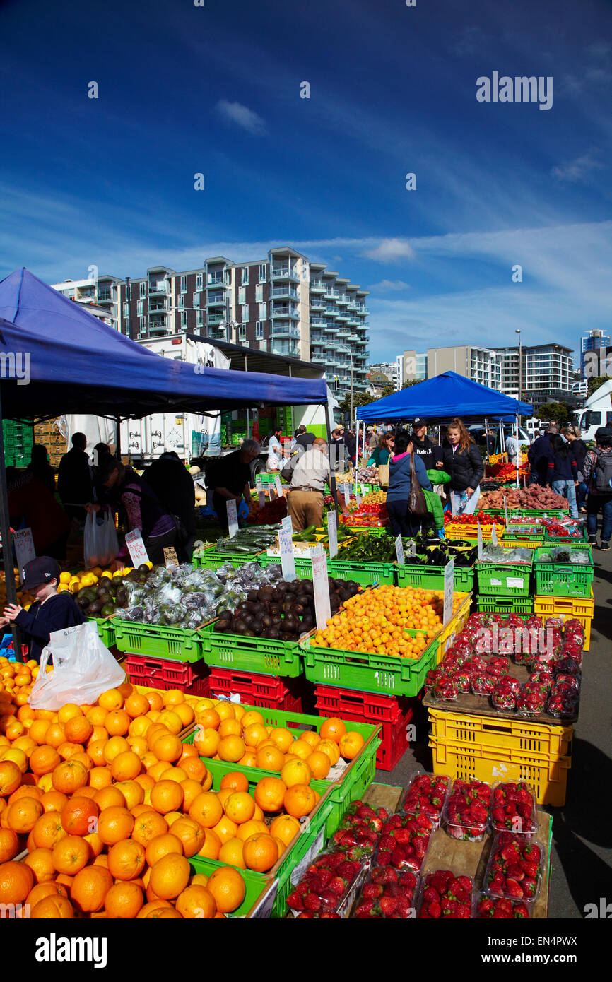 Fruit and vegetables at Harbourside Market, Wellington, North Island