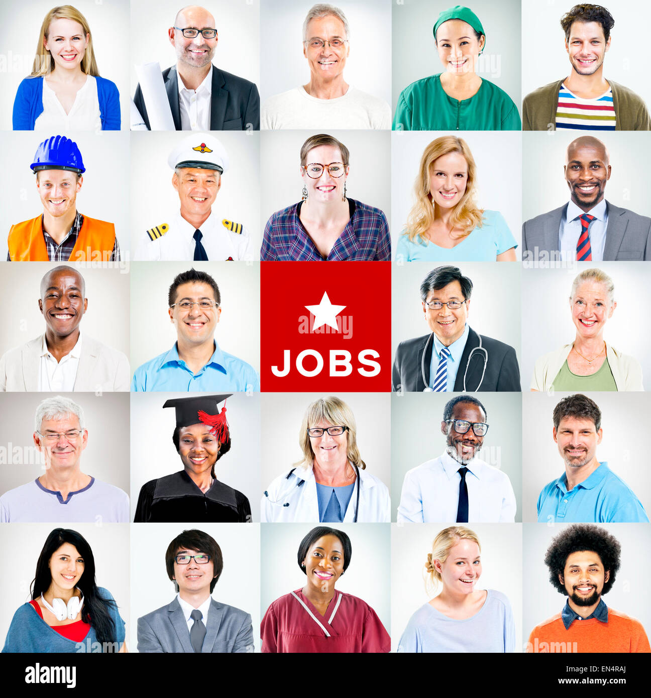 Portrait of Multiethnic Mixed Occupations People Stock Photo - Alamy