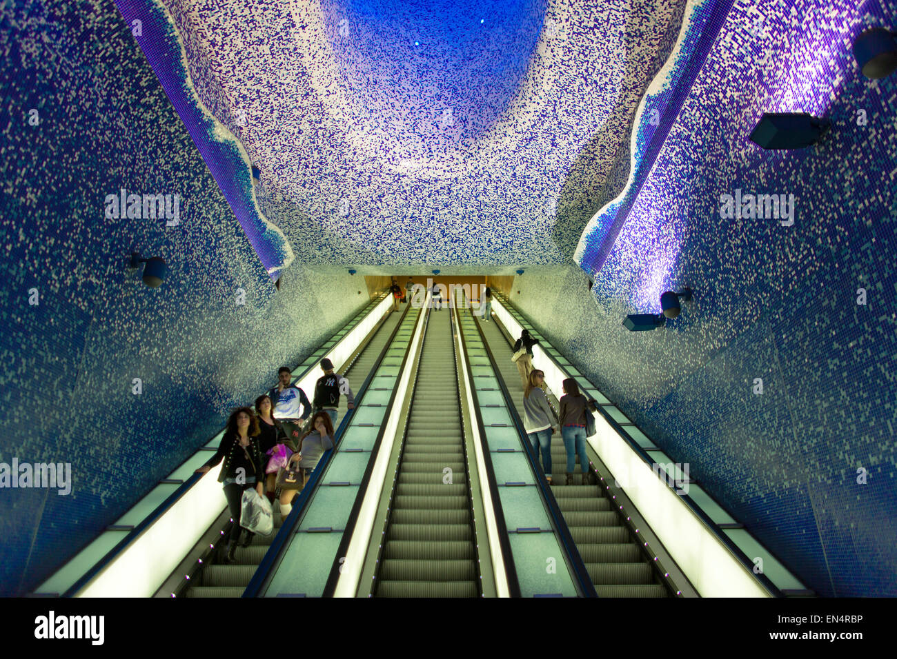 Toledo metro station and Montecalvario exit, naples Stock Photo