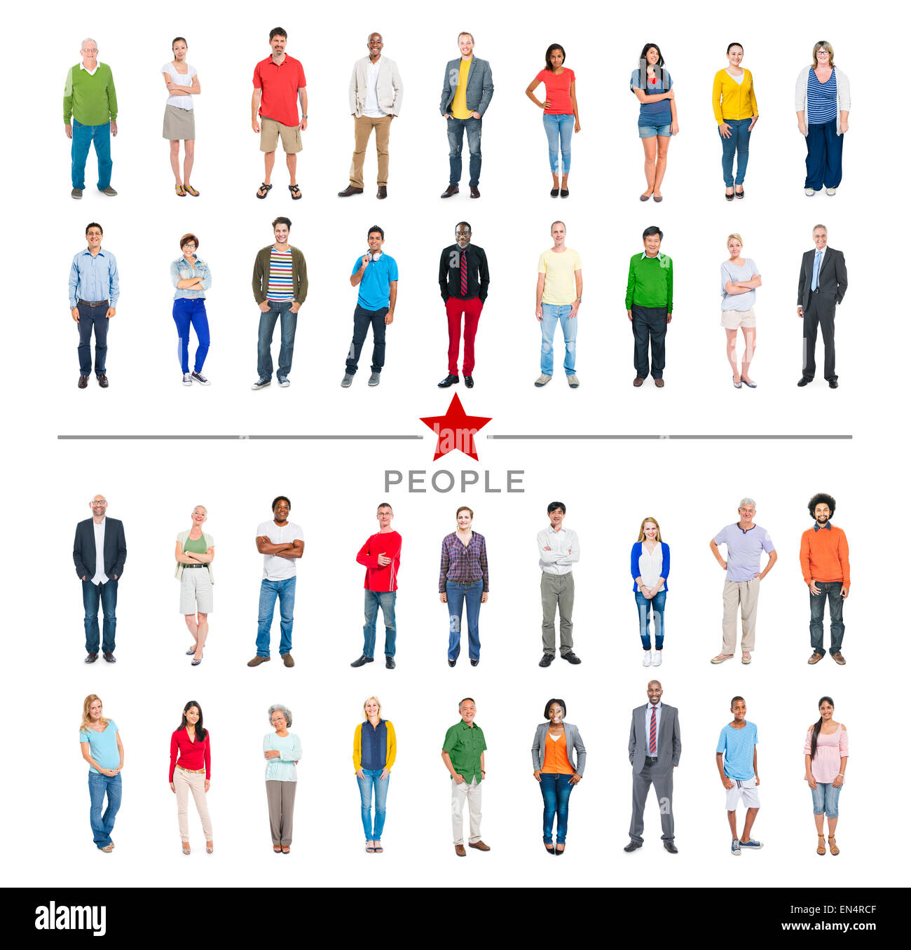Group of Multiethnic Diverse Colorful People Stock Photo - Alamy