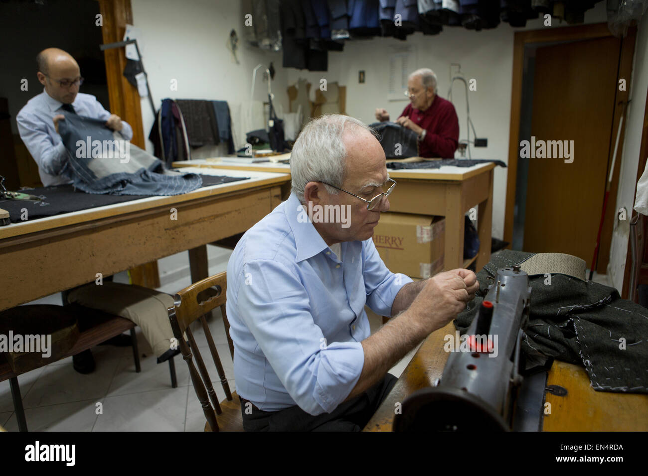 Italian tailors are famous for their craftsmanship Stock Photo Alamy