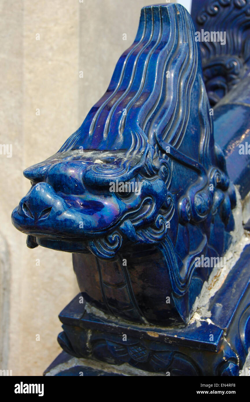 Blue Dragon Head Stock Photo