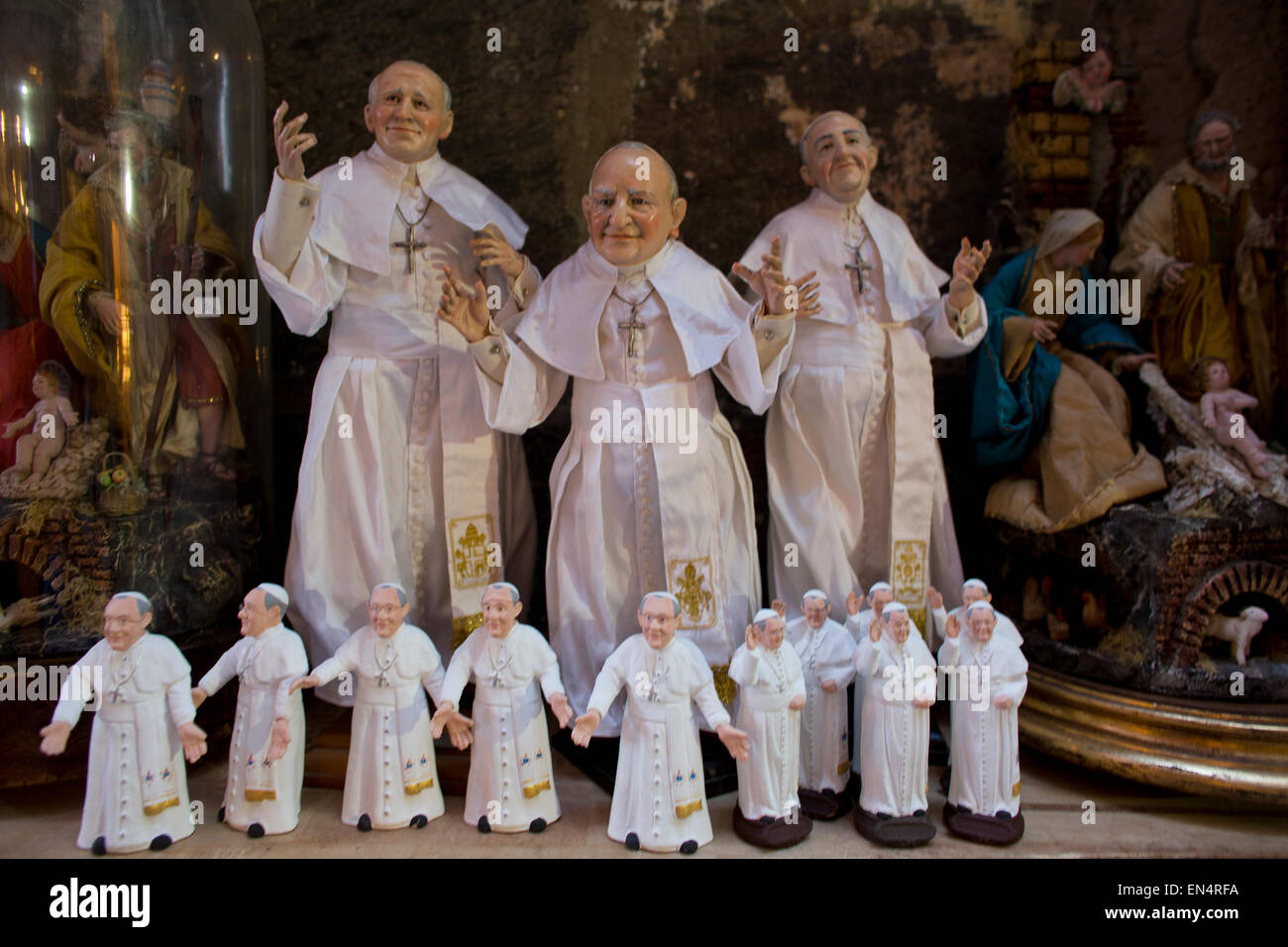 Souvenir shops in presepi street in naples Stock Photo Alamy