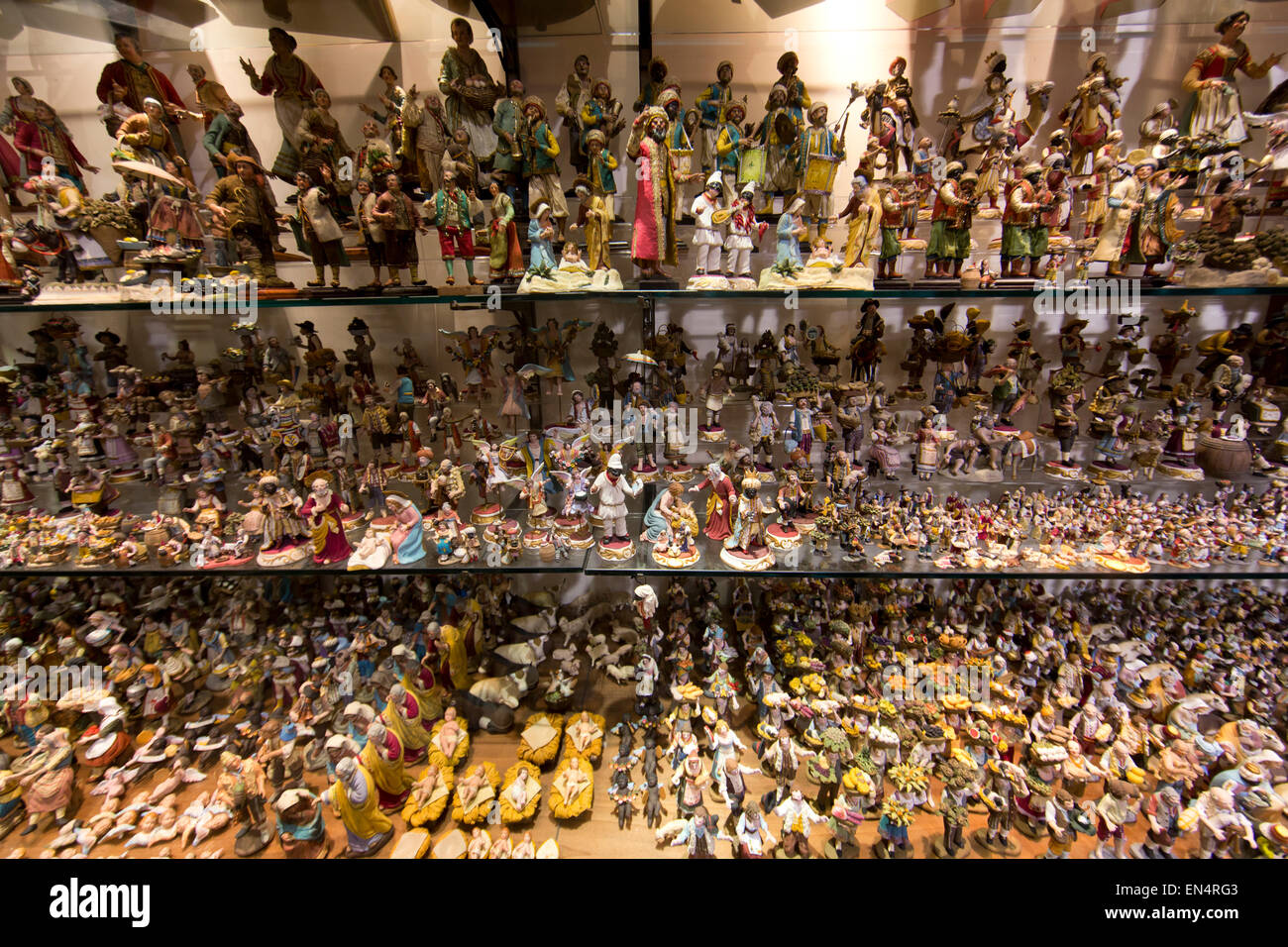 Souvenir shops in presepi street in naples Stock Photo Alamy