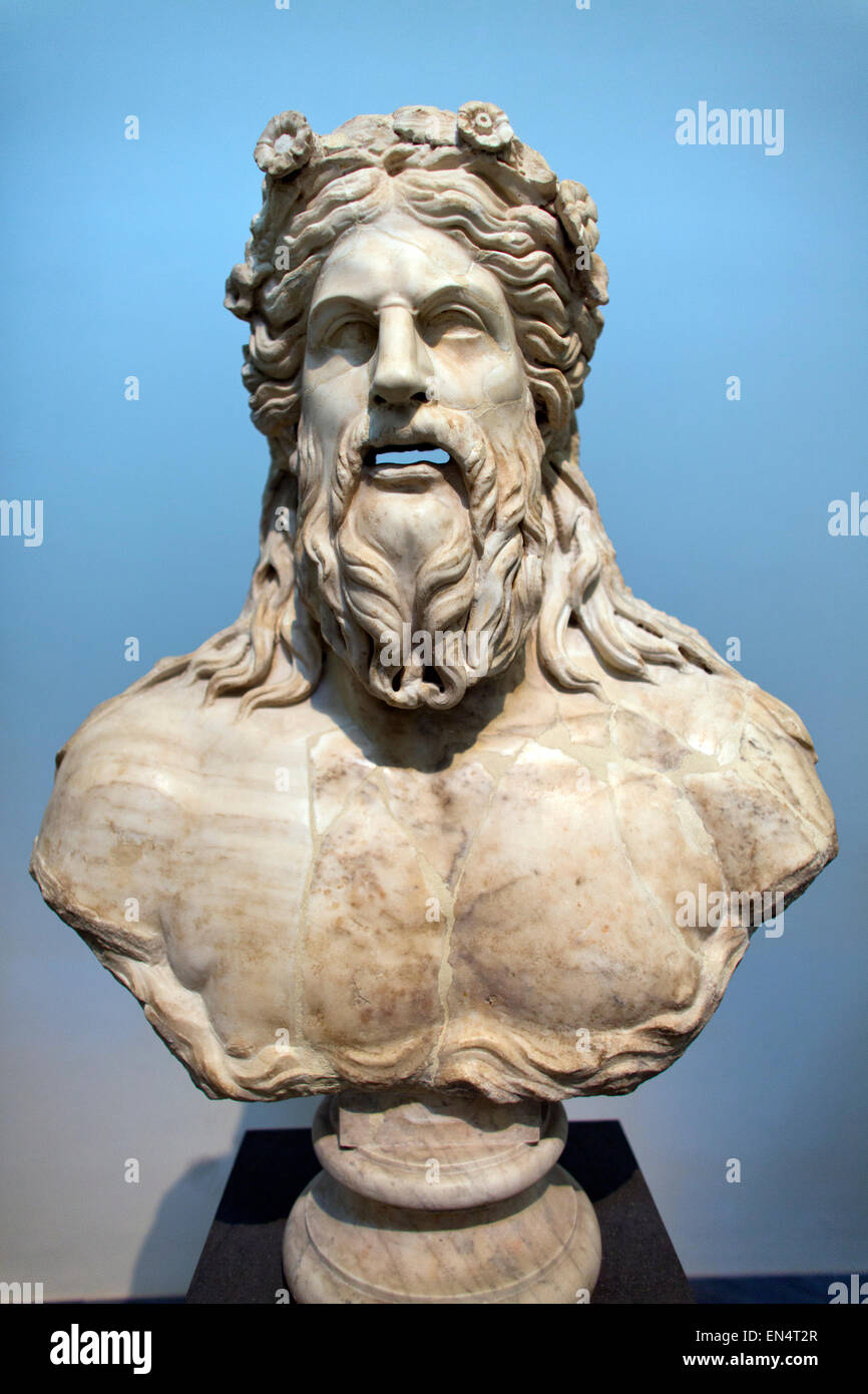 ancient roman art in the National Archaeological Museum in Naples Stock