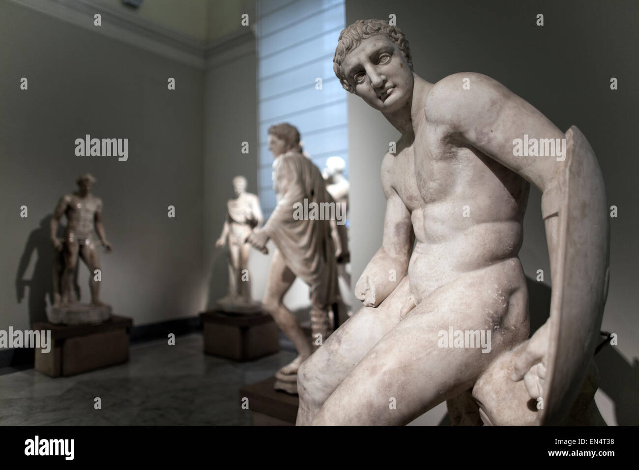 ancient roman art in the  National Archaeological Museum in Naples Stock Photo