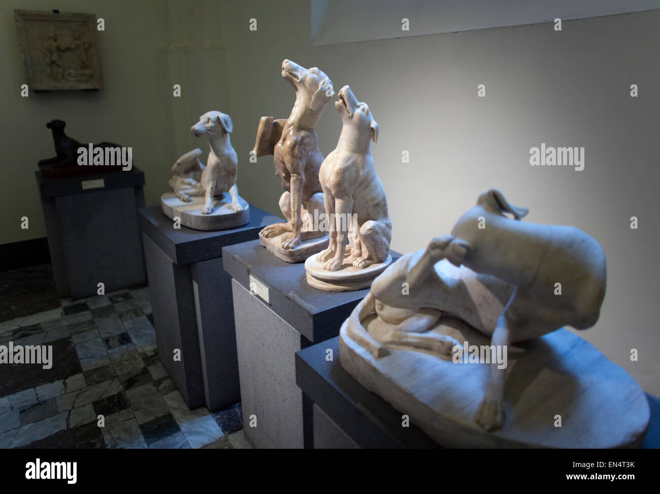 ancient roman art in the  National Archaeological Museum in Naples Stock Photo