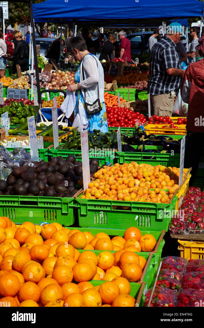 Fruit and vegetables at Harbourside Market, Wellington, North Island