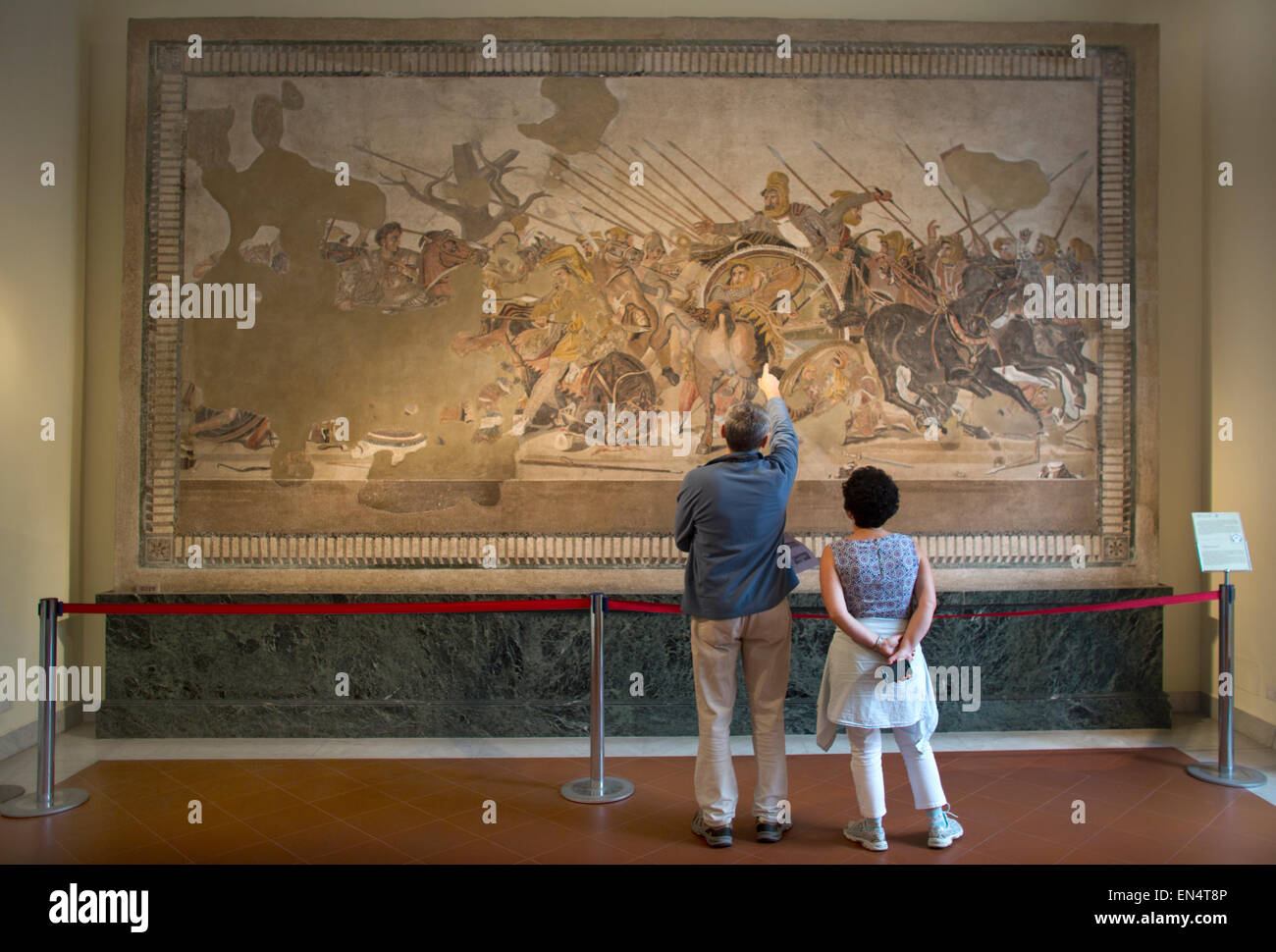 Alexander the Great fighting the Persian King Darius III Stock Photo