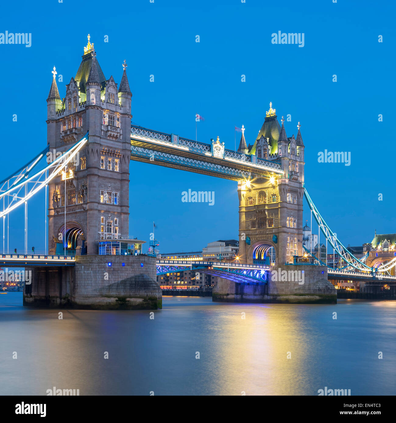 Famous Tower Bridge in the evening, London, England Stock Photo Alamy