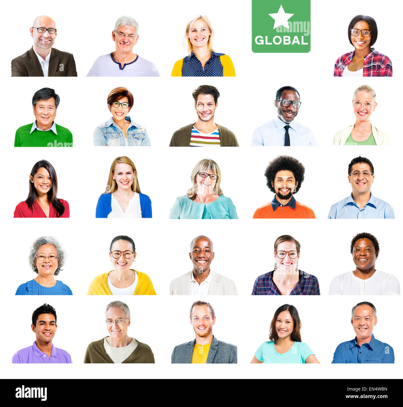 Portrait of Multiethnic Colorful Diverse People Stock Photo - Alamy