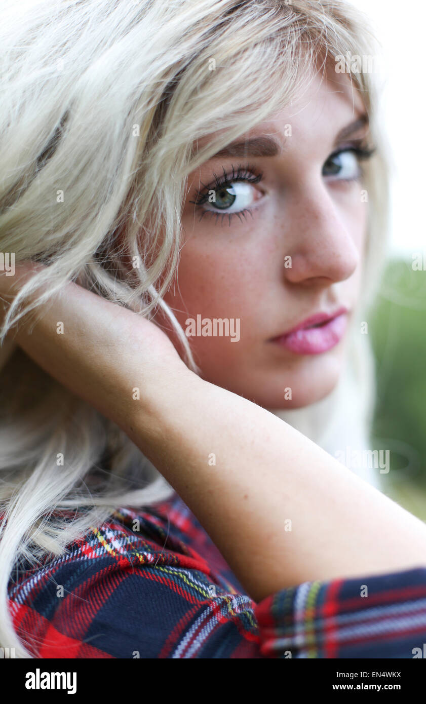 Wholesome young beautiful woman hi-res stock photography and images - Alamy
