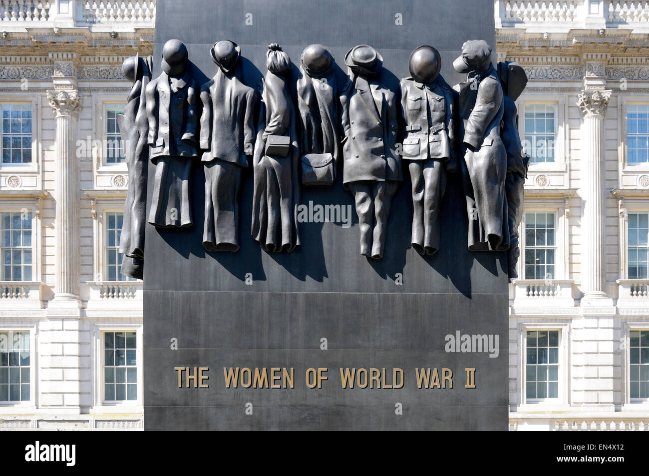 London, England, UK. 'The Women of World War II' memorial in Whitehall. (2005, John Mills) Stock Photo