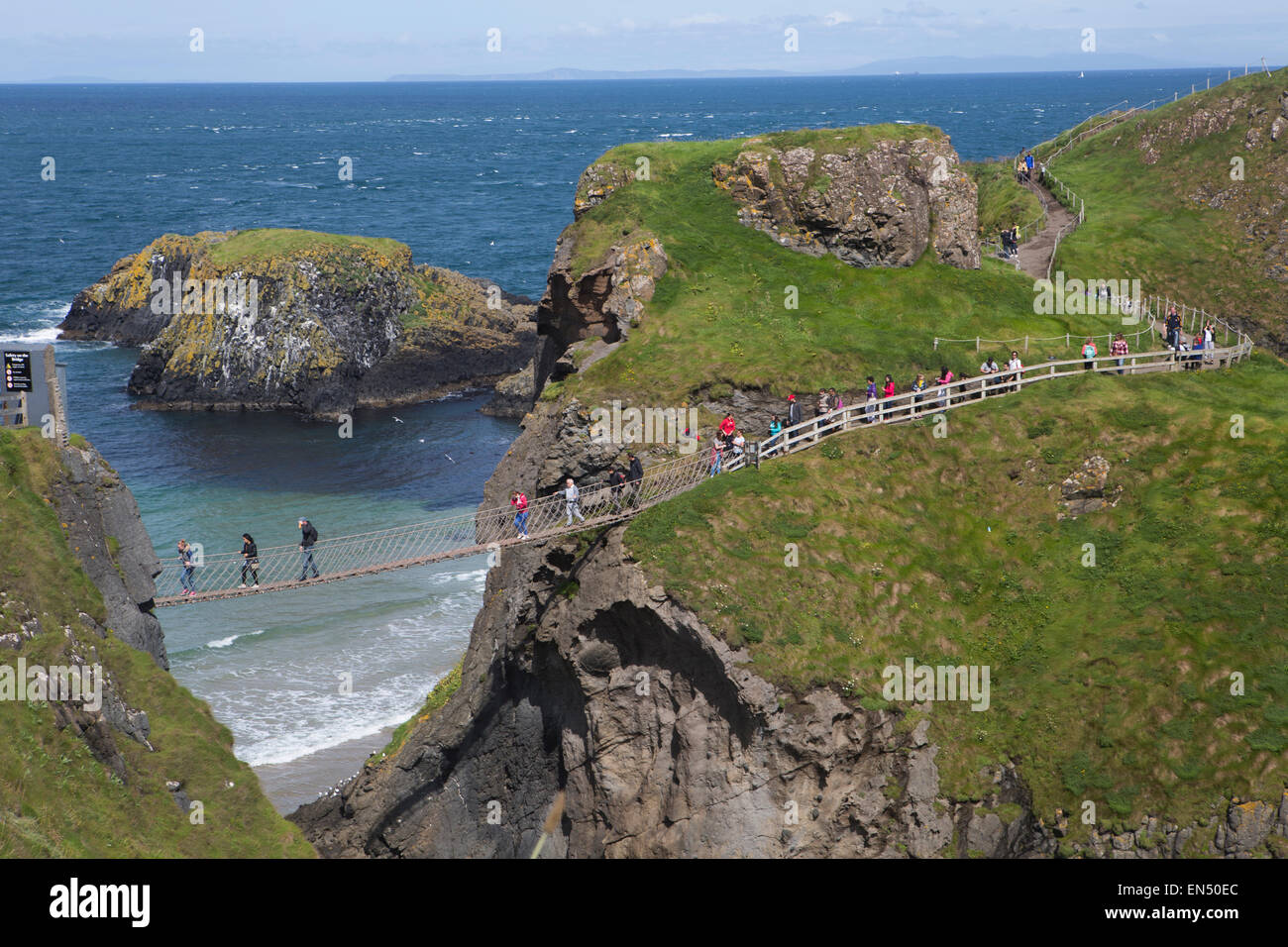 CarrickaRede Rope Bridge is a famous rope bridge near Ballintoy in