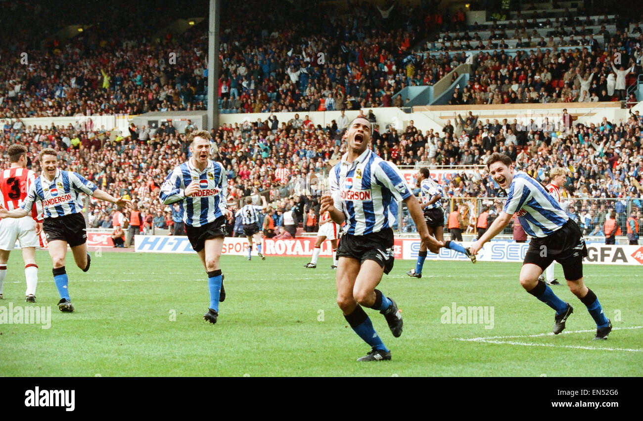 FA Cup Semi Final at Wembley Stadium. Sheffield Wednesday 2 v Sheffield