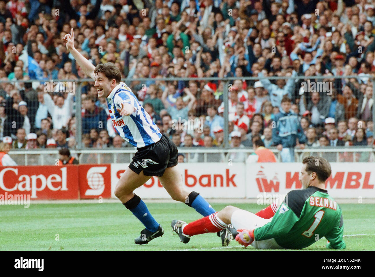 David Seaman (Arsenal) En Action – Photo Vintage 1993 – Ancien Cliché